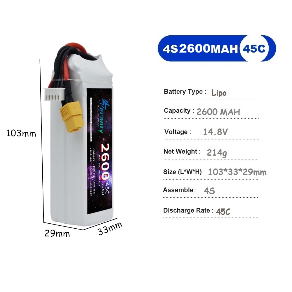 4S LiPo Battery 14.8V 1500mah  - Drone Battery Li-Ion 리뷰 및 가격
