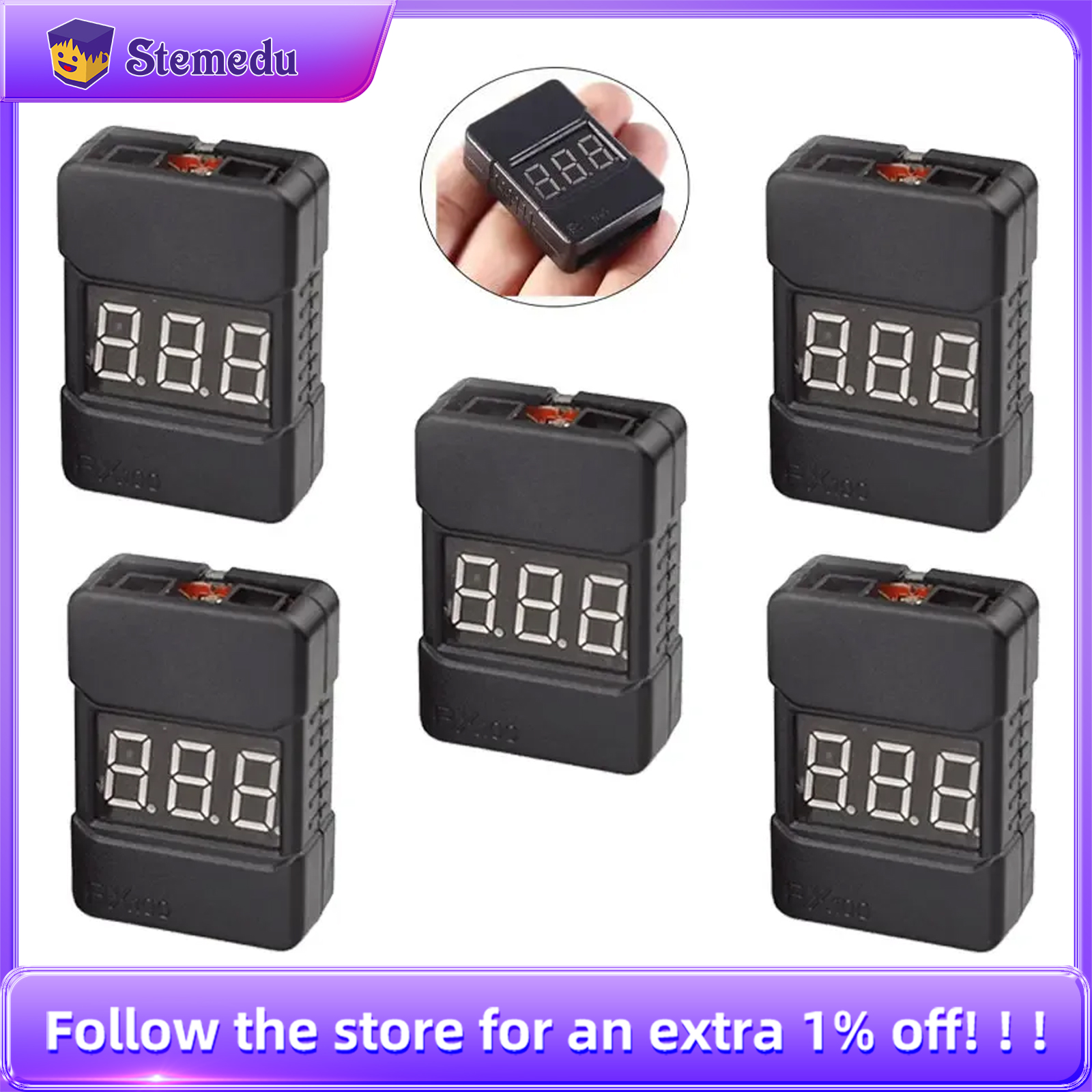 BX100 1-8S Lipo Battery Voltag - Drone Battery Alarm 리뷰 및 가격