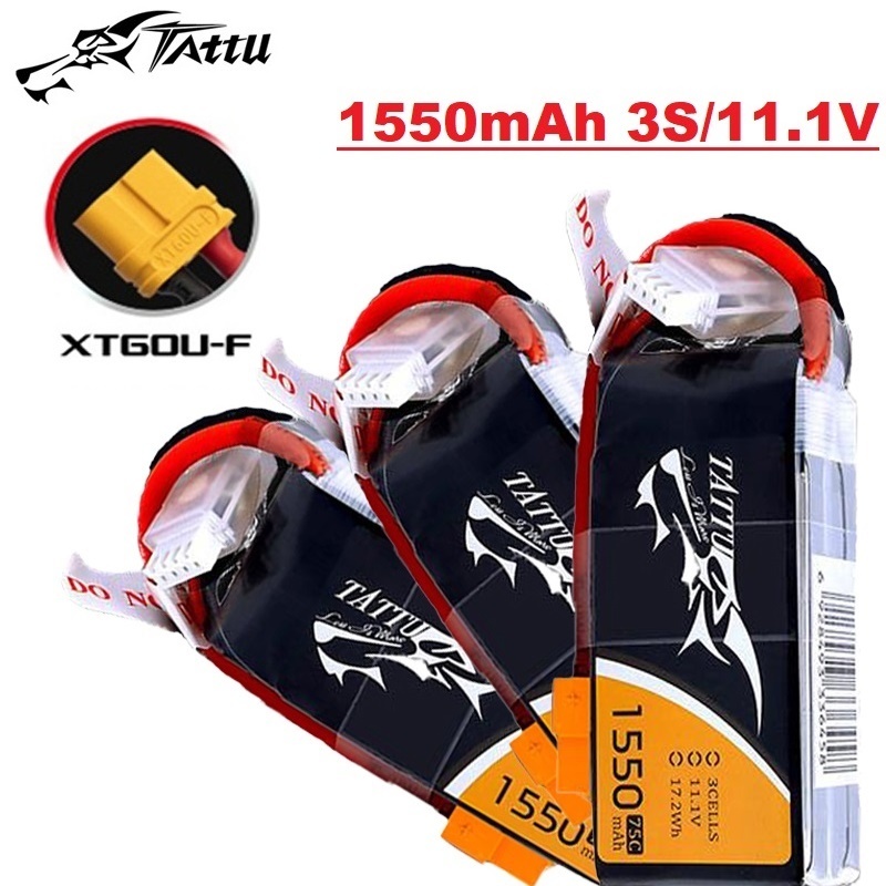 TATTU 3S 11.1V 1550mAh 75C LiP - Drone Battery 3S 리뷰 및 가격
